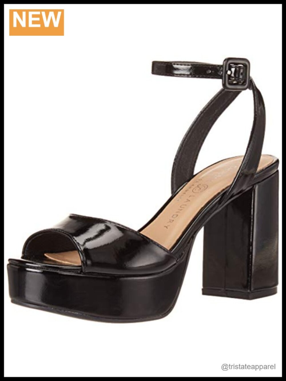 Platform Peep Toe Block Heel Sandal with Ankle Strap